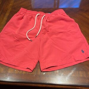 Polo by Ralph Lauren Red Swim Trunks Quick-Dry Elastic Waist
